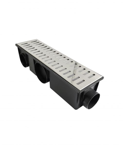 Coletor de Água Modular 15x50 Grelha Inox C/ tela anti-inseto