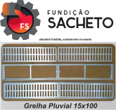 Ralo Linear 15x100 Aluminio Escovado Padrão