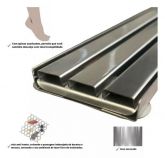 Ralo Linear 10x100 Inox Horizontal Premium Grelha Aro c/ Tela