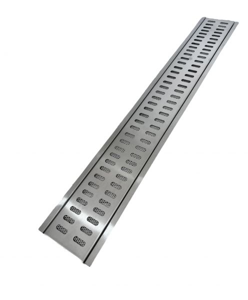 Ralo Linear Inox 15x100 Polido Grelha Aro Abas c/Tela