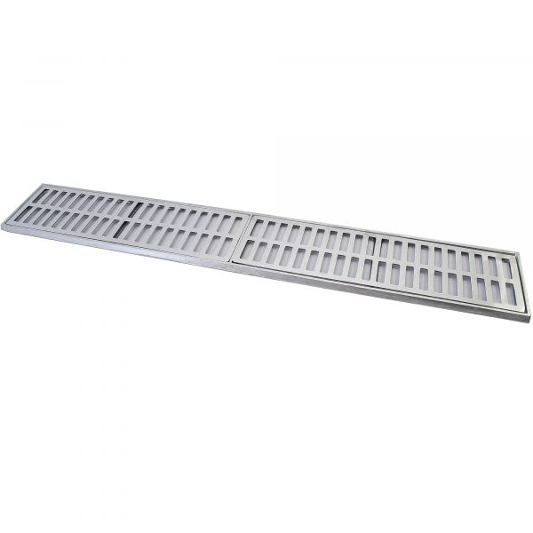 Ralo Linear 15x100 Aluminio Escovado