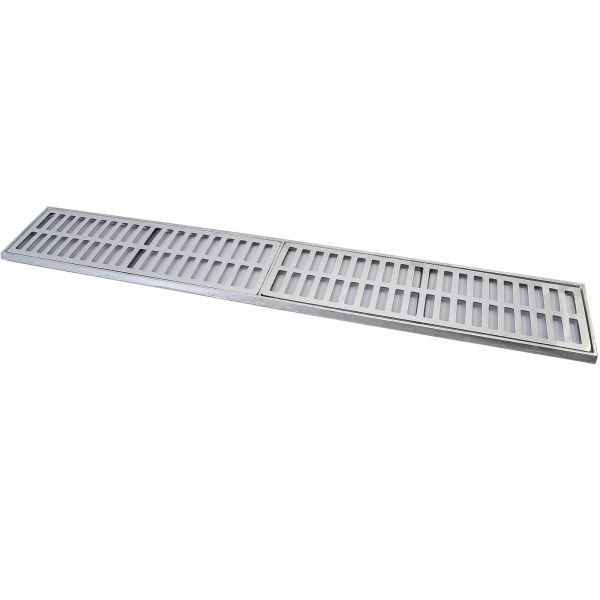 Ralo Linear 15x100 Aluminio Escovado Padrão