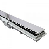 5x50 Ralo Linear Grelha Cega Inox Polido Sifonado