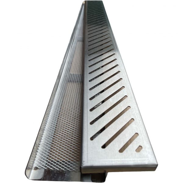 Ralo Inox Industrial Diagonal Grelha E Aro 15x100 c/ Tela