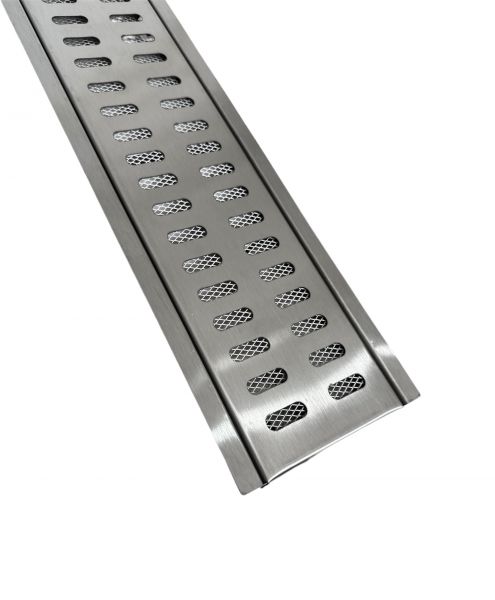 Ralo Linear Inox 15x100 Polido Grelha Aro Abas c/Tela