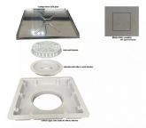 Ralo  15x15 cm inox invisível Anti Odor/inseto inteligente