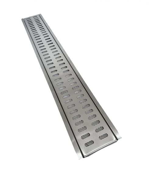 Ralo Linear Inox 15x100 Polido Grelha Aro Abas c/Tela