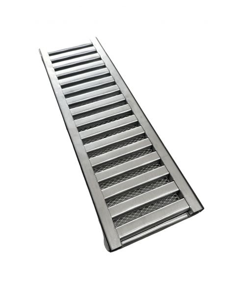 Ralo Inox Linear 20x50 Polido Grelha Caixilho c/ Tela
