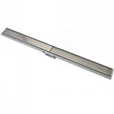 5x100 Ralo Linear Grelha Cega Inox Polido Sifonado