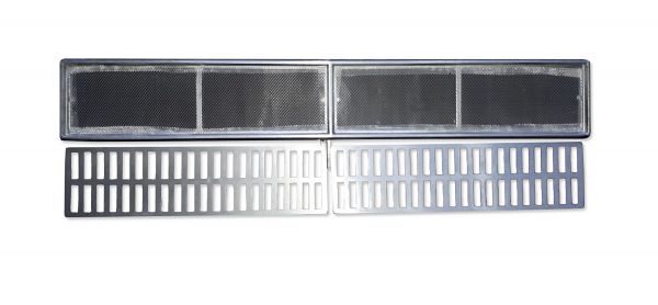 Ralo Linear 15x100 Aluminio Escovado C/ Tela Anti-Inseto