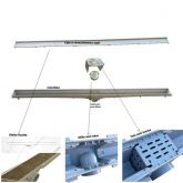 5x100 Ralo Linear Grelha Cega Inox Polido Sifonado