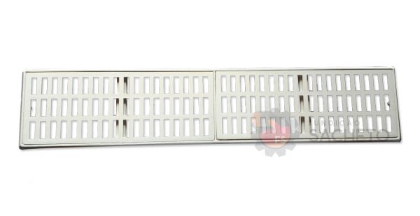 Ralo Linear 20x100 Pintura Eletrostática Bege Alumínio Fundido