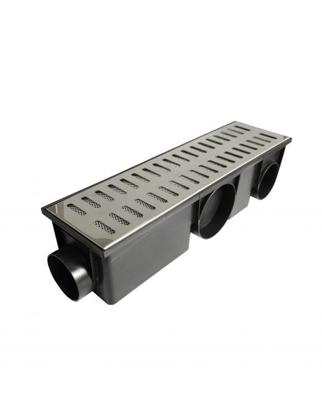 Coletor de Água Modular 15x50 Grelha Inox C/ tela anti-inseto