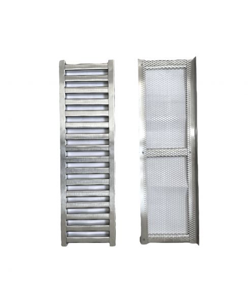 Ralo Inox Linear 20x50 Polido Grelha Caixilho c/ Tela