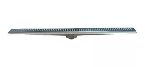 Coletor 5x90cm Branco Sifonado Grelha Inox c/ Tela