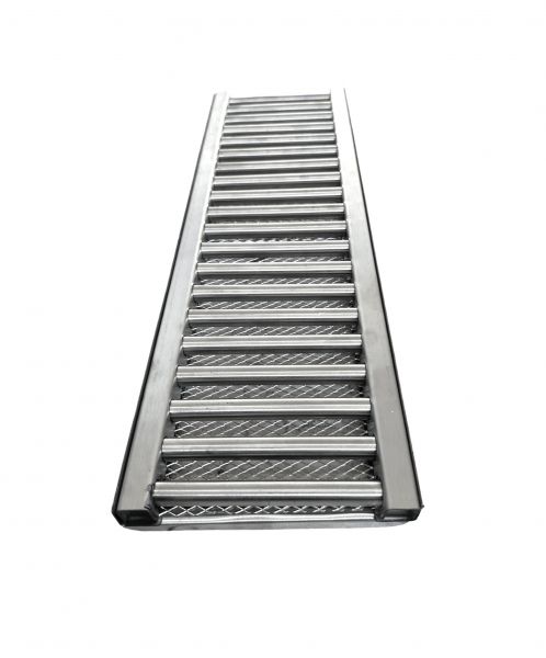 Ralo Inox 10x50 Polido Grelha Caixilho c/ Tela
