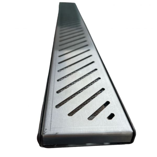 Ralo Inox Industrial Diagonal Grelha E Aro 15x100 c/ Tela