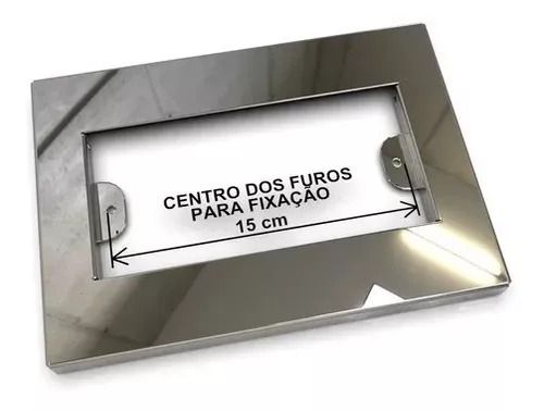 Visor Leitura De  Luz em Aço Inox Polido Brilhante