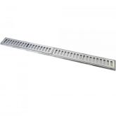 Ralo Linear 10x100 Aluminio Escovado P/ Passagem de Veiculo