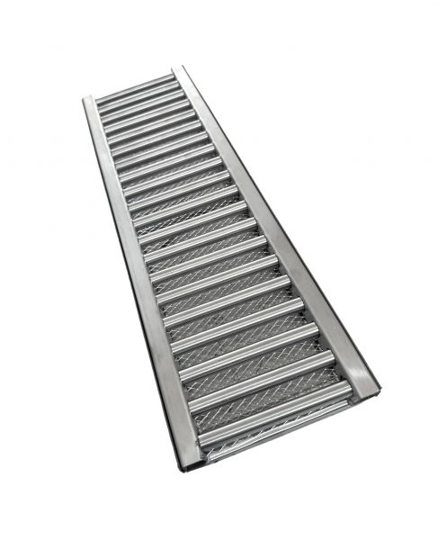 Ralo Inox 10x50 Polido Grelha Caixilho c/ Tela