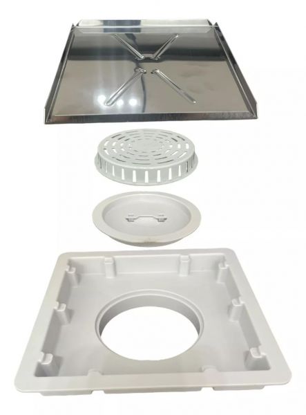 Ralo 15x15 cm inox invisível Anti Odor/inseto inteligente
