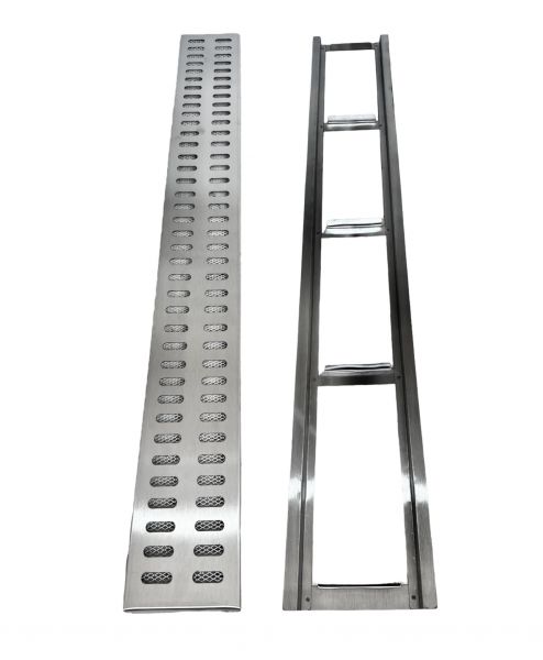 Ralo Linear Inox 15x100 Polido Grelha Aro Abas c/Tela