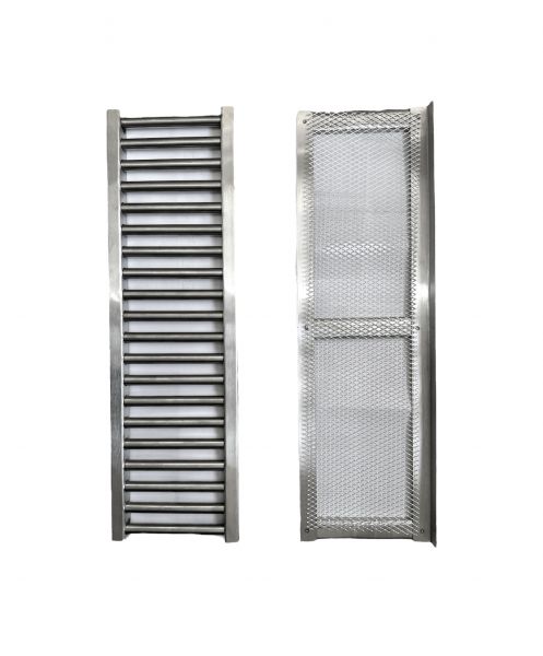 Ralo Linear Inox 15x50 Polido Grelha Caixilho c/ Tela