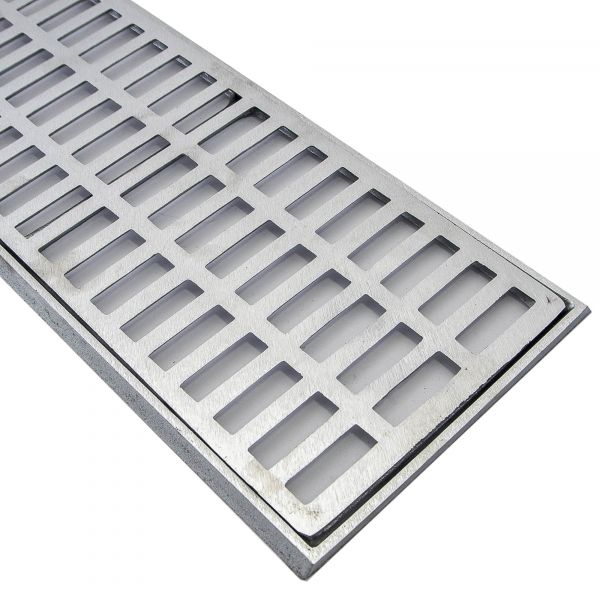 Ralo Linear 20x100 Aluminio Escovado