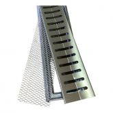 Ralo Linear 8X100 cm Inox  Concavo grelha C/ TELA ANTI-INSETO