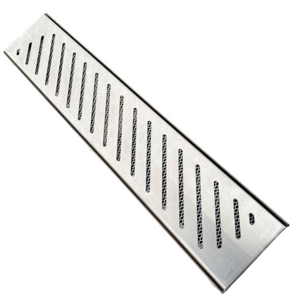 Ralo Inox Industrial Diagonal Grelha E Aro 15x100 c/ Tela